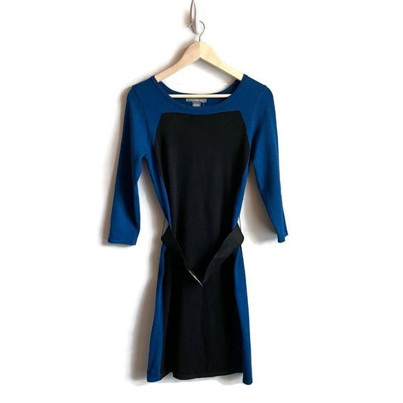 NY Collection Womens Sheath Dress Blue Color Block - Picture 1 of 6